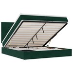 vidaXL Cadre de lit ottoman avec matelas vert foncé 200x200 cm velours