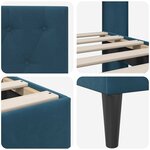 vidaXL Cadre de lit avec tête de lit Bleu 80 x 200 cm Velours