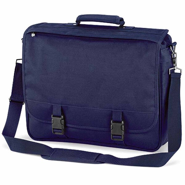 Cartable sacoche porte documents à bandoulière - QD65 - bleu marine