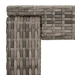 vidaXL Ensemble de bar de jardin 7 Pièces avec coussins gris poly rotin