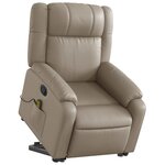 vidaXL Fauteuil inclinable de massage Cappuccino Similicuir