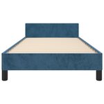 vidaXL Cadre de lit avec tête de lit Bleu foncé 90x190 cm Velours