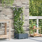 vidaXL Pots de jardin Gris clair 40 x 40 x 126 cm Acier