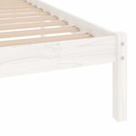vidaXL Cadre de lit Blanc Bois de pin massif 100x200 cm