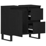vidaXL Meuble Sous Lavabo Chêne noir 65 x 33 x 60 cm Bois d'ingénierie