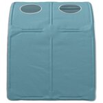 vidaXL Tunnel de lit 2 pc Bleu clair Polyester
