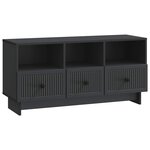 vidaXL Meuble TV avec tiroir Noir 102 x 34 5 x 50 cm Bois d'ingénierie