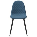 vidaXL Chaises à manger lot de 2 Bleu Velours