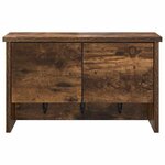 vidaXL Porte-manteau mural avec étagère Chêne fumé 50 x 20 x 30 cm