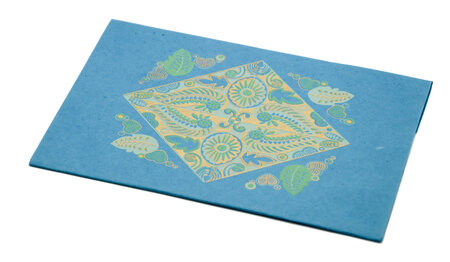 PAPERTREE TRIVENI Lot de 5 Enveloppes cadeau15*15(CD)-Turquoise