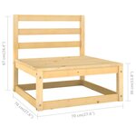 Salon de jardin meuble d'extérieur ensemble de mobilier 4 pièces avec coussins bois de pin massif 02_0016112