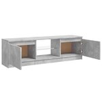 vidaXL Meuble TV avec lumières LED gris béton 120x30x36 cm