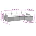 vidaXL Salon de jardin avec coussins 5 Pièces beige résine tressée