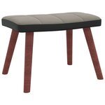 vidaXL Chaise à bascule avec repose-pied Gris clair Velours et PVC