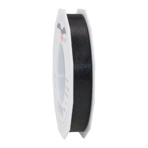 Satin double face 25-m-rouleau 15 mm noir