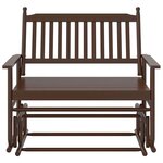 vidaXL Banc balancelle marron 118x70x104 5 cm bois massif de peuplier