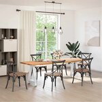 vidaXL Pieds de table à manger en forme de A  2 pièces  blanc  50 x (72-73) cm  acier