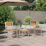 vidaXL Ensemble de salle à manger pour jardin avec coussin 3 Pièces