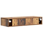 vidaXL Table d'appoint murale Bois ancien 87 5 x 34 5 x 17 cm