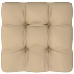 vidaXL Pouf palette de jardin Bois de pin imprégné de blanc