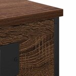 vidaXL Table de nuit avec station de chargement 2 Pièces Chêne marron