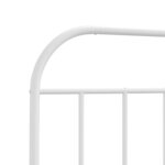 vidaXL Cadre de lit métal sans matelas avec pied de lit blanc 80x200cm