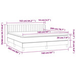 vidaXL Sommier à lattes de lit avec matelas Marron foncé 160x200 cm