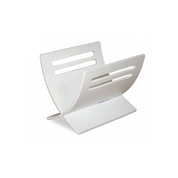 Porte journaux en bois Blanc peint