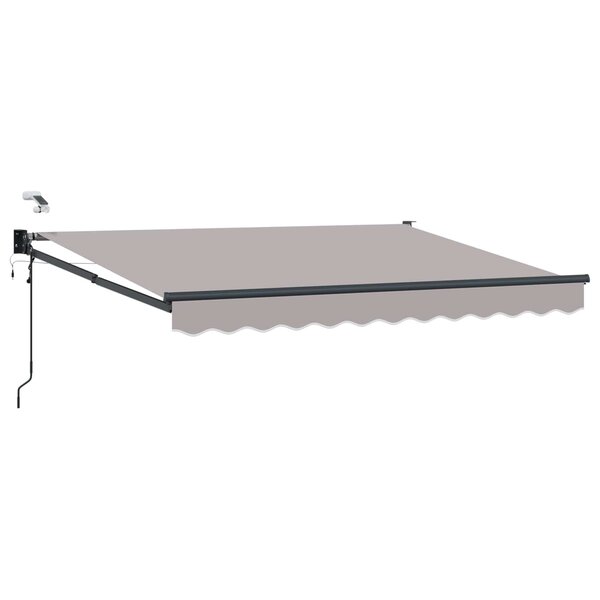 vidaXL Auvent rétractable électrique Gris clair 3 x 2 5 m