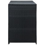 vidaXL Abris pour poubelle double Résine tressée Noir 148x80x111 cm