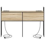 vidaXL Tête de lit de rangement Chêne sonoma 120 cm Bois d'ingénierie