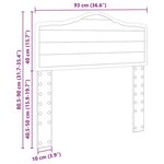 vidaXL Tête de lit avec tête de lit Blanc 90 cm Bois d'ingénierie