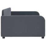 vidaXL Lit de repos gris foncé 90x190 cm velours