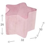 Roba pouf en forme d'étoile pour enfants rose mauve