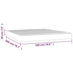 vidaXL Matelas de lit à ressorts ensachés Gris foncé 180x200x20 cm