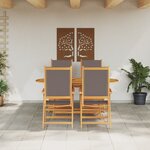 vidaXL Ensemble de salle à manger de jardin 5 pièces en bois d'acacia anthracite