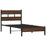 vidaXL Cadre de lit sans matelas chêne marron 90x190cm bois ingénierie