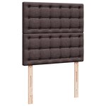 vidaXL Sommier à lattes de lit avec matelas Marron foncé 100x200 cm