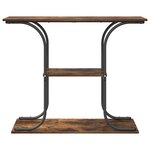 vidaXL Table console Chêne fumé 101 x 35 x 80 5 cm Bois d'ingénierie