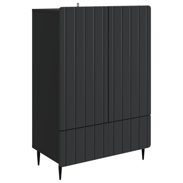 vidaXL Buffet avec tiroir Noir 66 x 34 5 x 97 cm Bois d'ingénierie