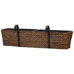 vidaXL Pots de fleurs 2 Pièces jacinthe d'eau marron