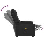 vidaXL Fauteuil de massage Noir Similicuir