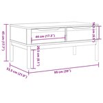 vidaXL Table basse FLORO blanc 99x55 5x45 cm bois massif de pin