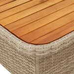 vidaXL Salon de jardin avec coussins 4 Pièces beige résine tressée