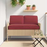 vidaXL Set de coussins de palette 3 Pièces Bordeaux 120 x 50 x 12 cm