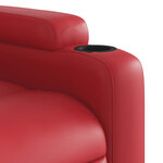 vidaXL Fauteuil de massage inclinable rouge similicuir