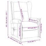 vidaXL Fauteuil de massage Gris foncé Tissu