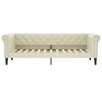 vidaXL Lit de jour avec matelas crème 90x200 cm similicuir