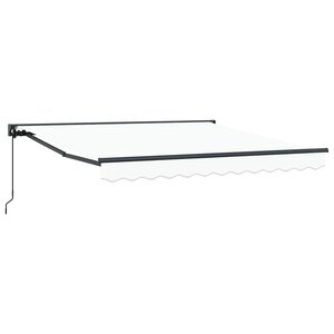 vidaXL Auvent Rétractable Blanc 300x250 cm tissu