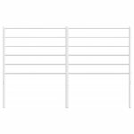 vidaXL Tête de lit métal blanc 160 cm